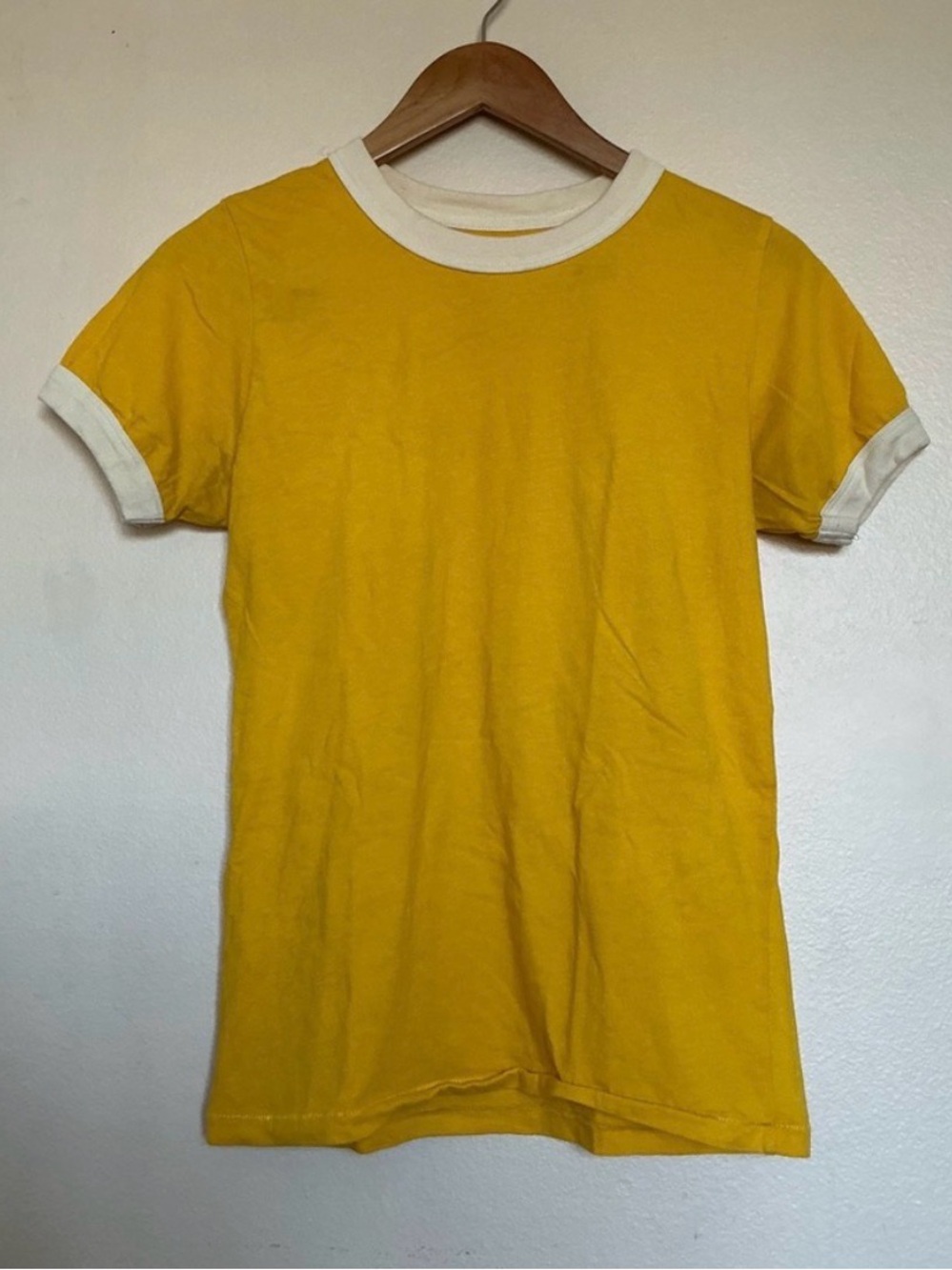 Big bud press Yellow Ringer T-Shirt size XS (fits like M)